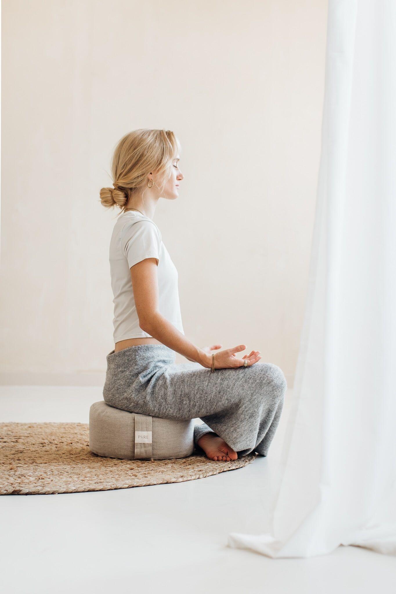 Meditatiekussen eco hennep rond - Pure 3/5