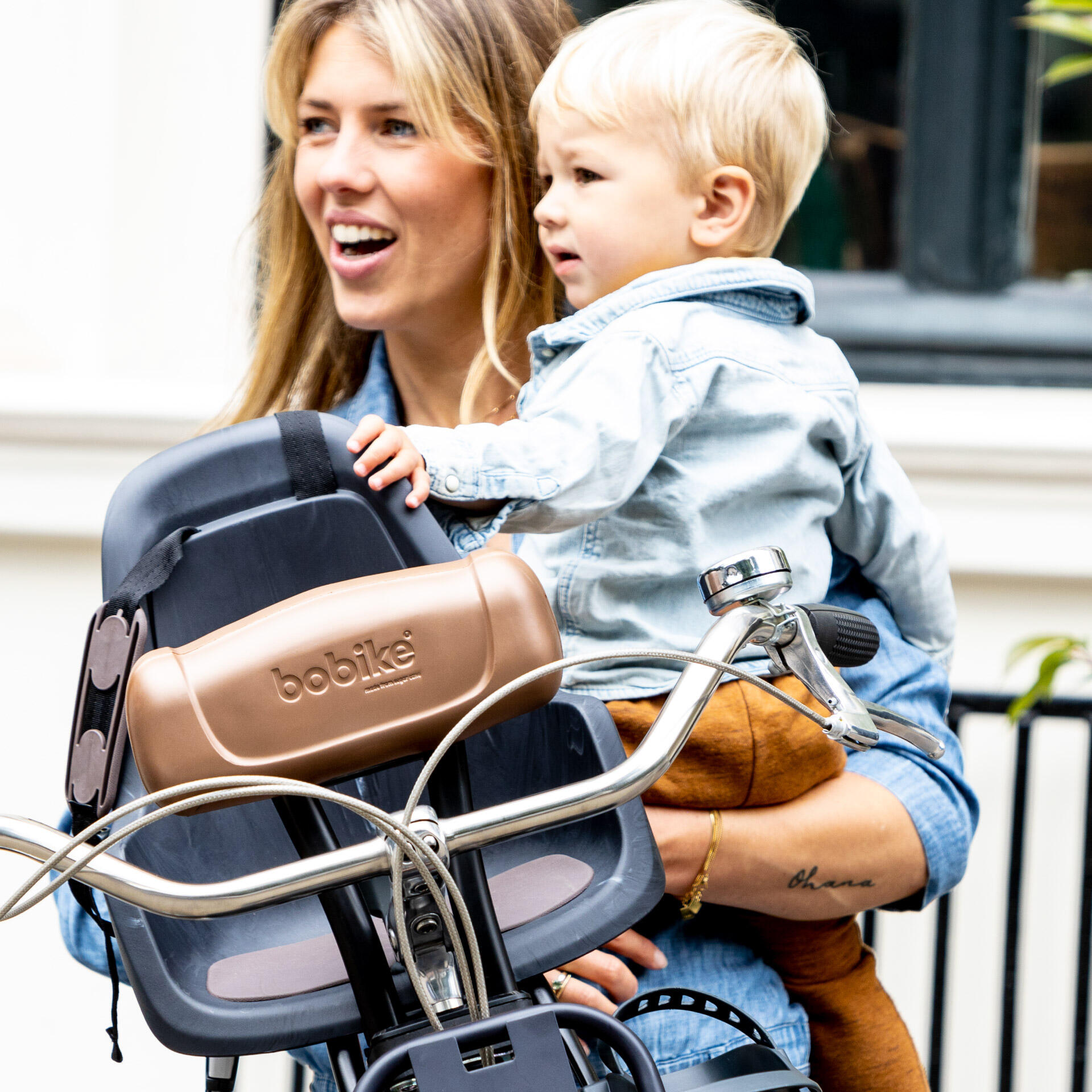 Bobike Evolve Mini - Seggiolino Anteriore Bici Per Bambini 9-36 Mesi, Doppia Sicurezza - Foto 2