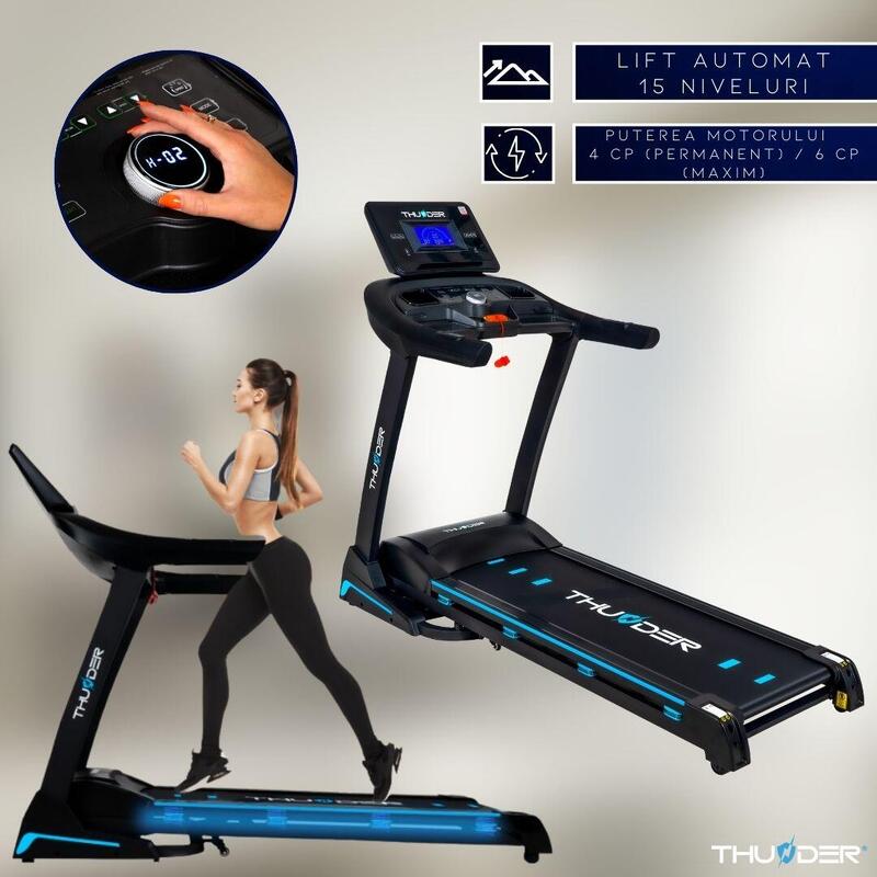 Futópad összecsukható elektromos 180 kg THUNDER CORE-S-BLACK 20 km/h