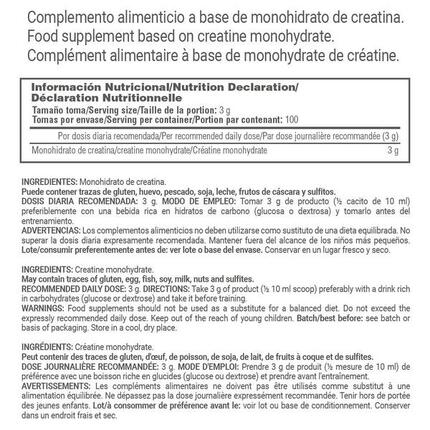 Creatine Monohydrate 200 Mesh - 300g Neutre de Masmusculo Supplements