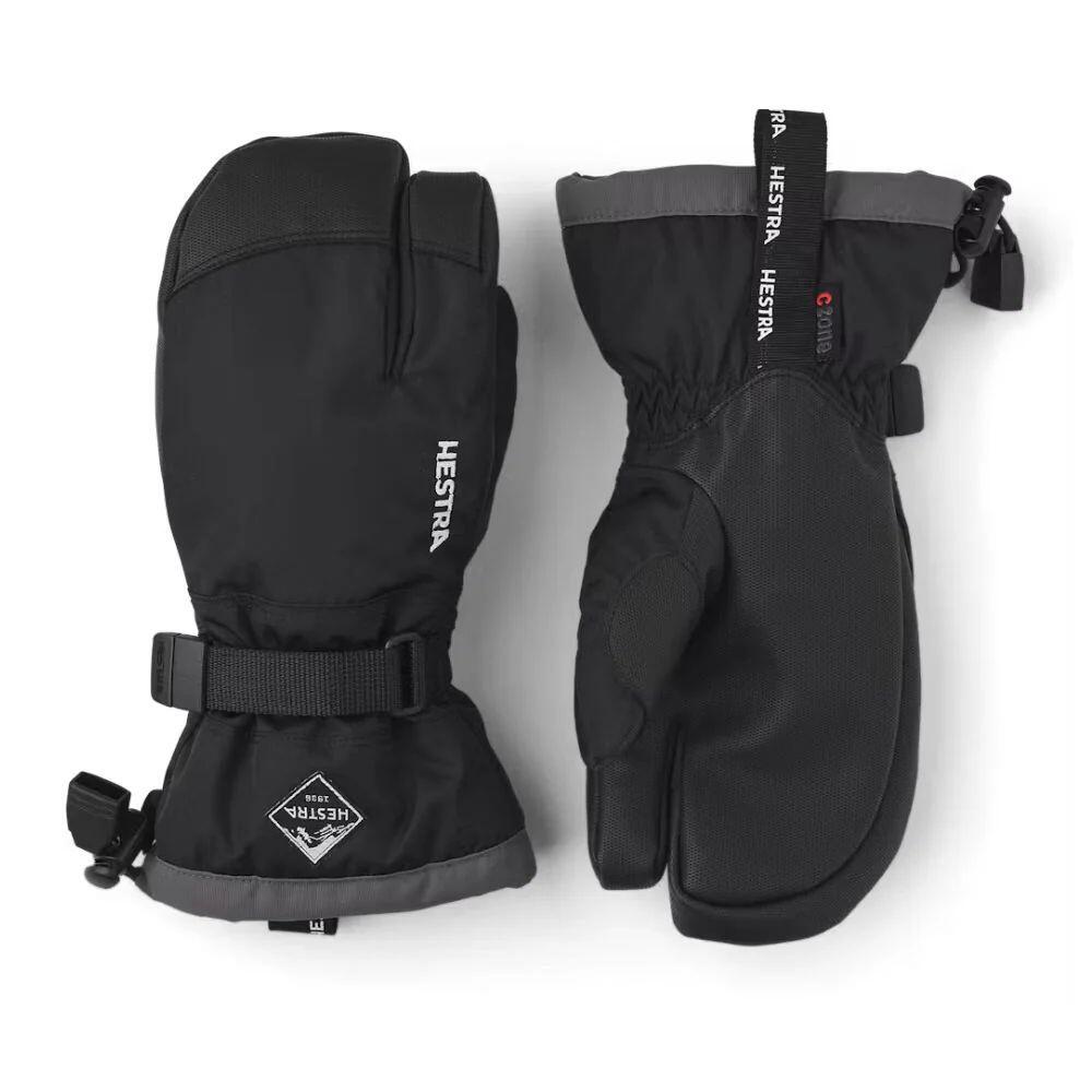 HESTRA Hestra Gauntlet Czone Jr 3-Finger Ski Gloves Black (32532)