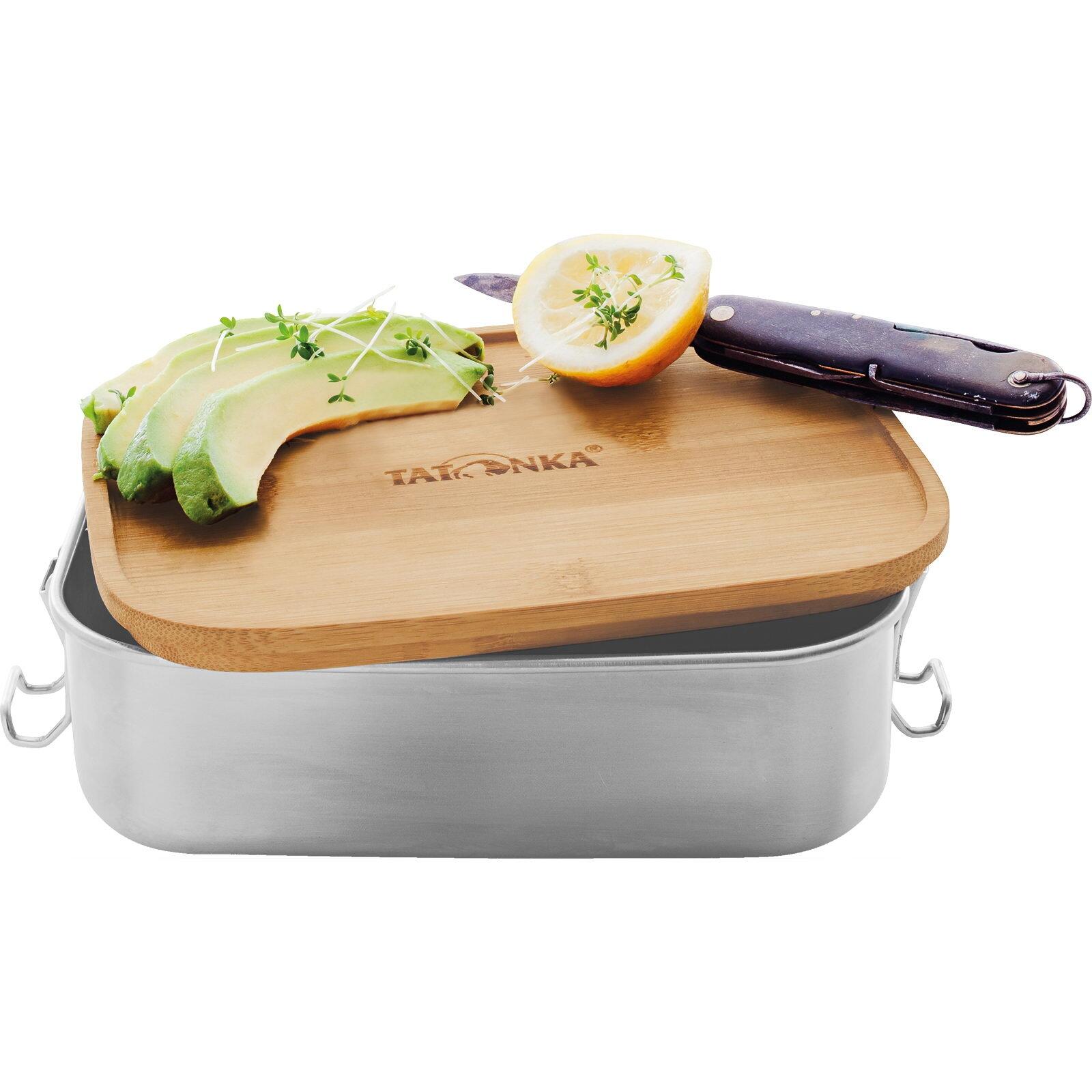 Edelstahl-Proviantdose Lunch Box I Bamboo 1000 ml stainless 4/5