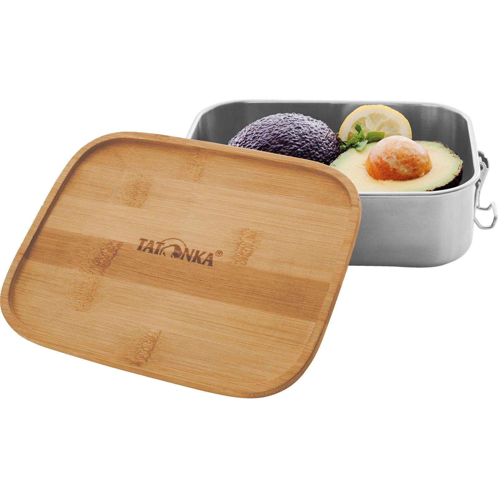 Edelstahl-Proviantdose Lunch Box I Bamboo 1000 ml stainless 3/5