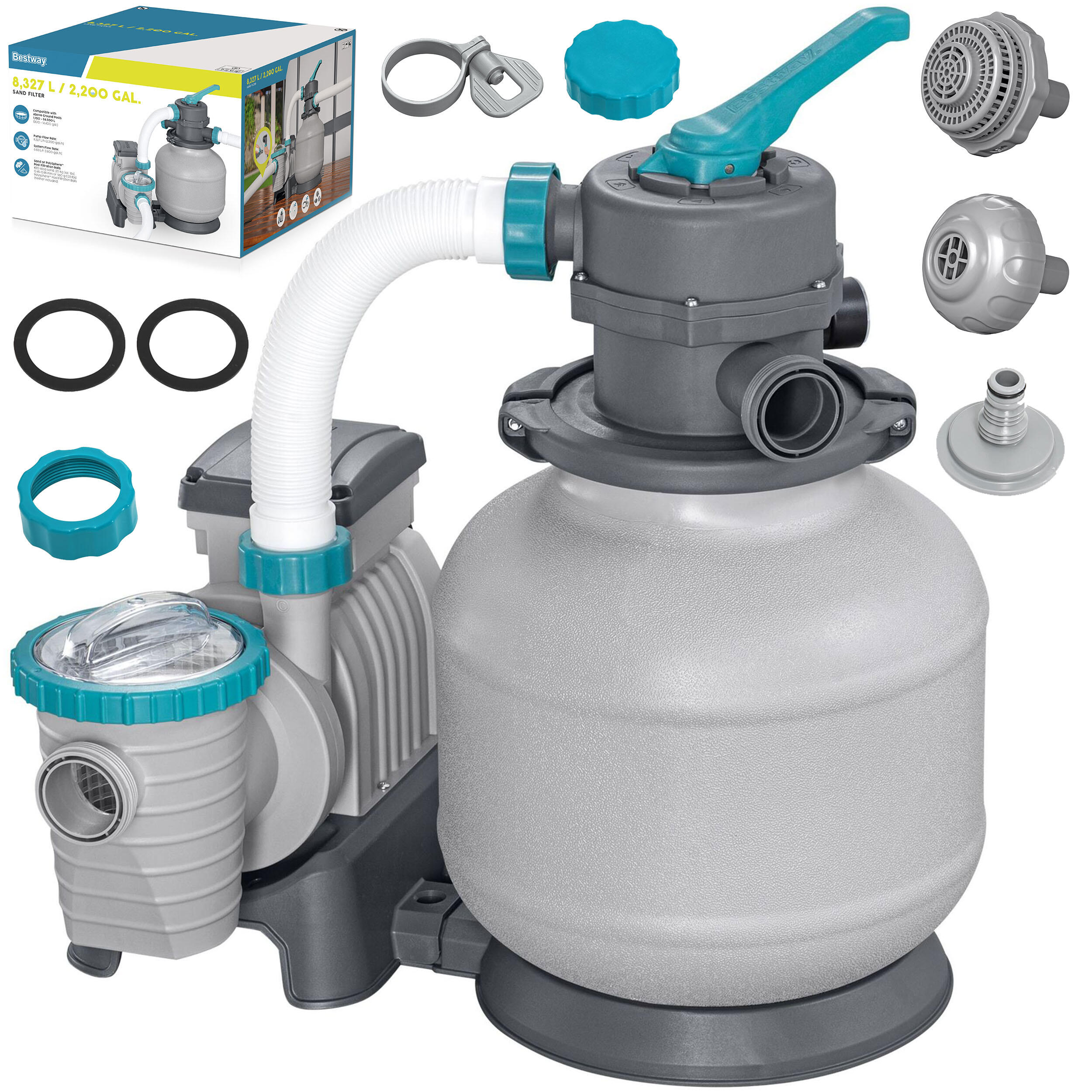 BESTWAY Gruppo Filtrazione nuoto, Grigio