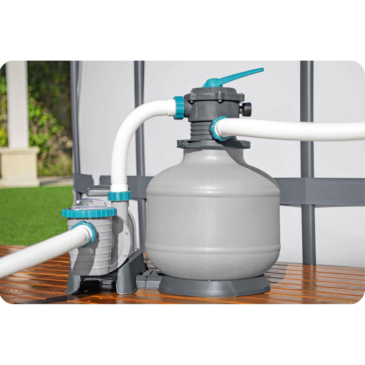 Pompa piaskowa do basenu 11355 L/h + tabletki multifunkcyjne chemia Bestway 5848 7/7