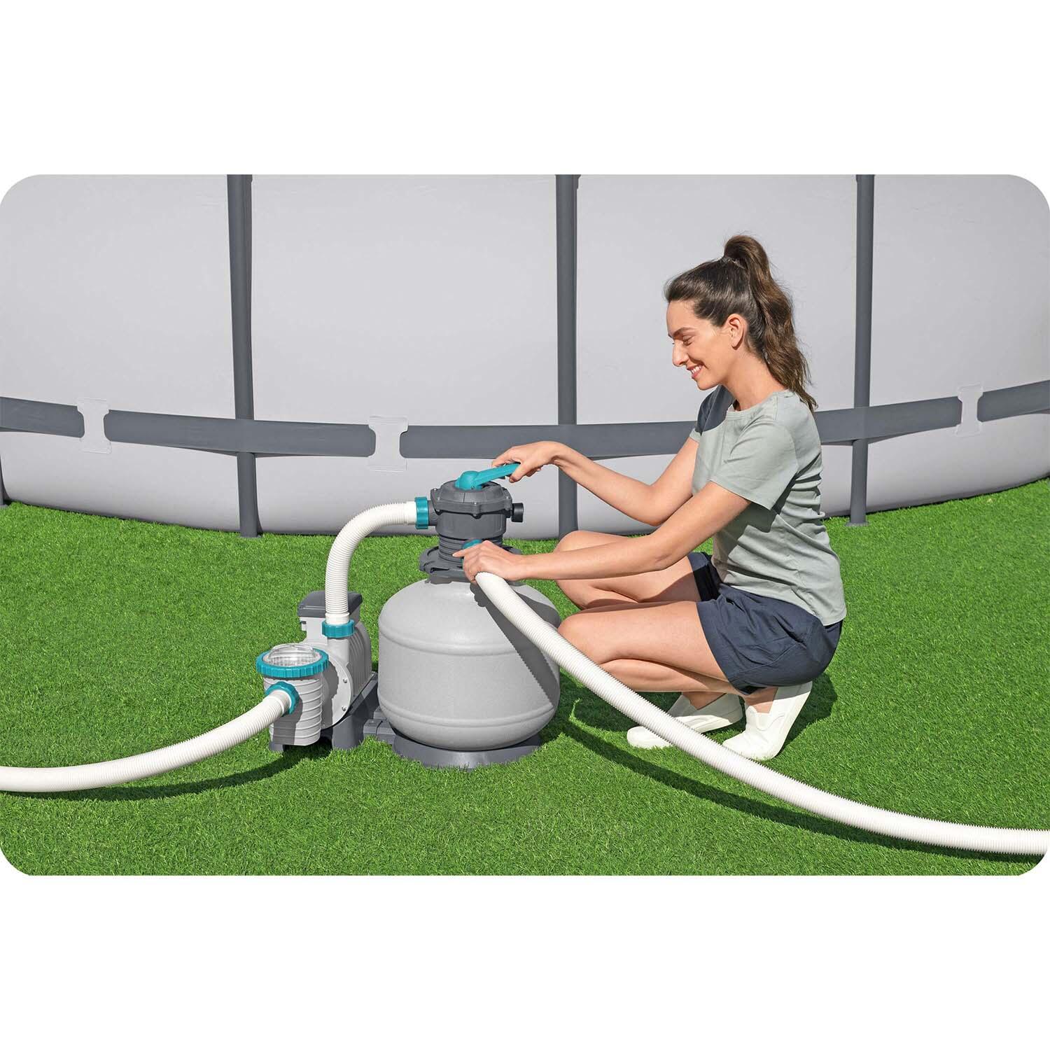 Pompa piaskowa do basenu 11355 L/h + tabletki multifunkcyjne chemia Bestway 5848 6/7
