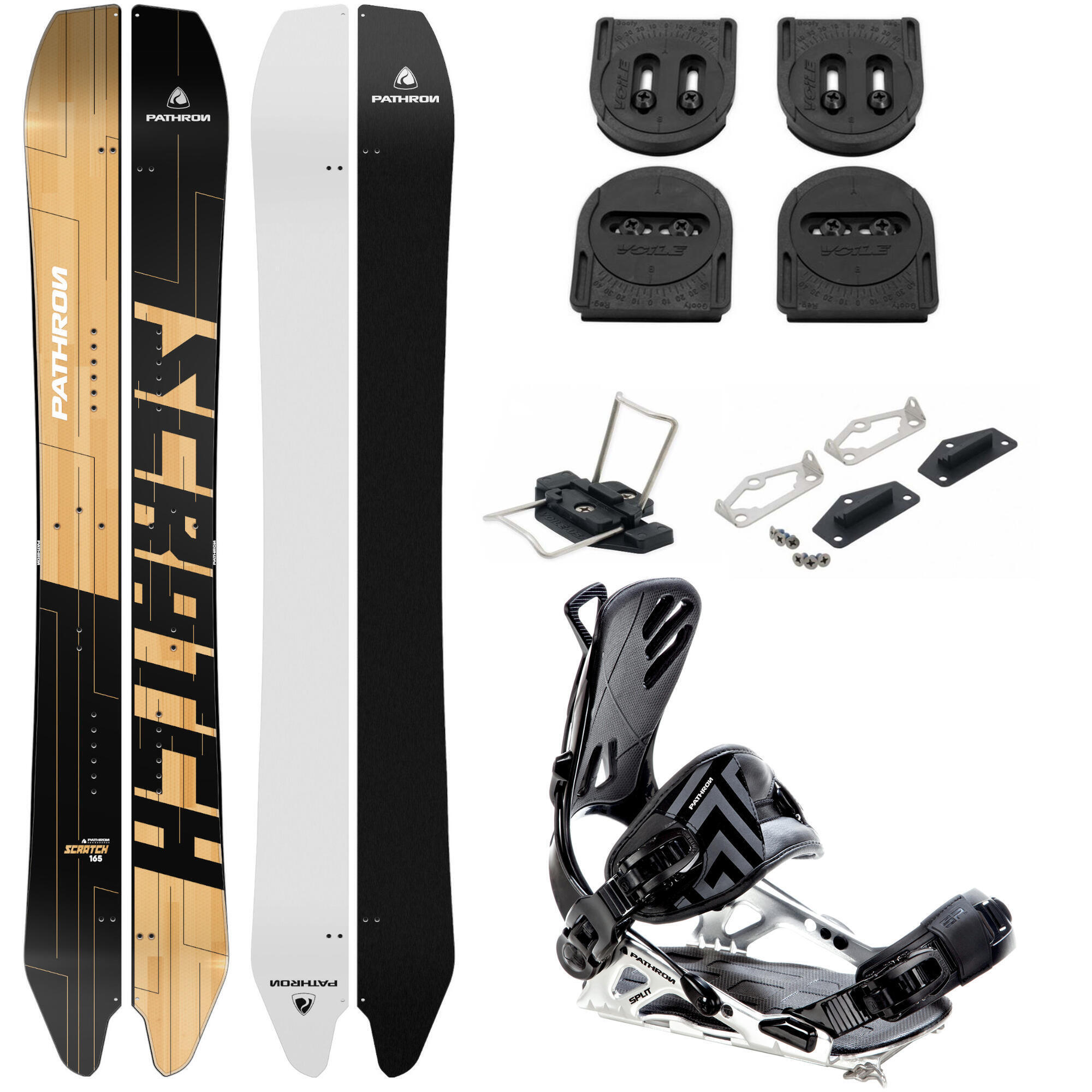 Conjunto de splitboard Pathron Scratch Split fixações voile
