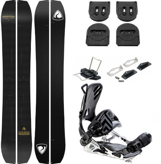 Set snowboard Carbon Gold Attacchi Split voile