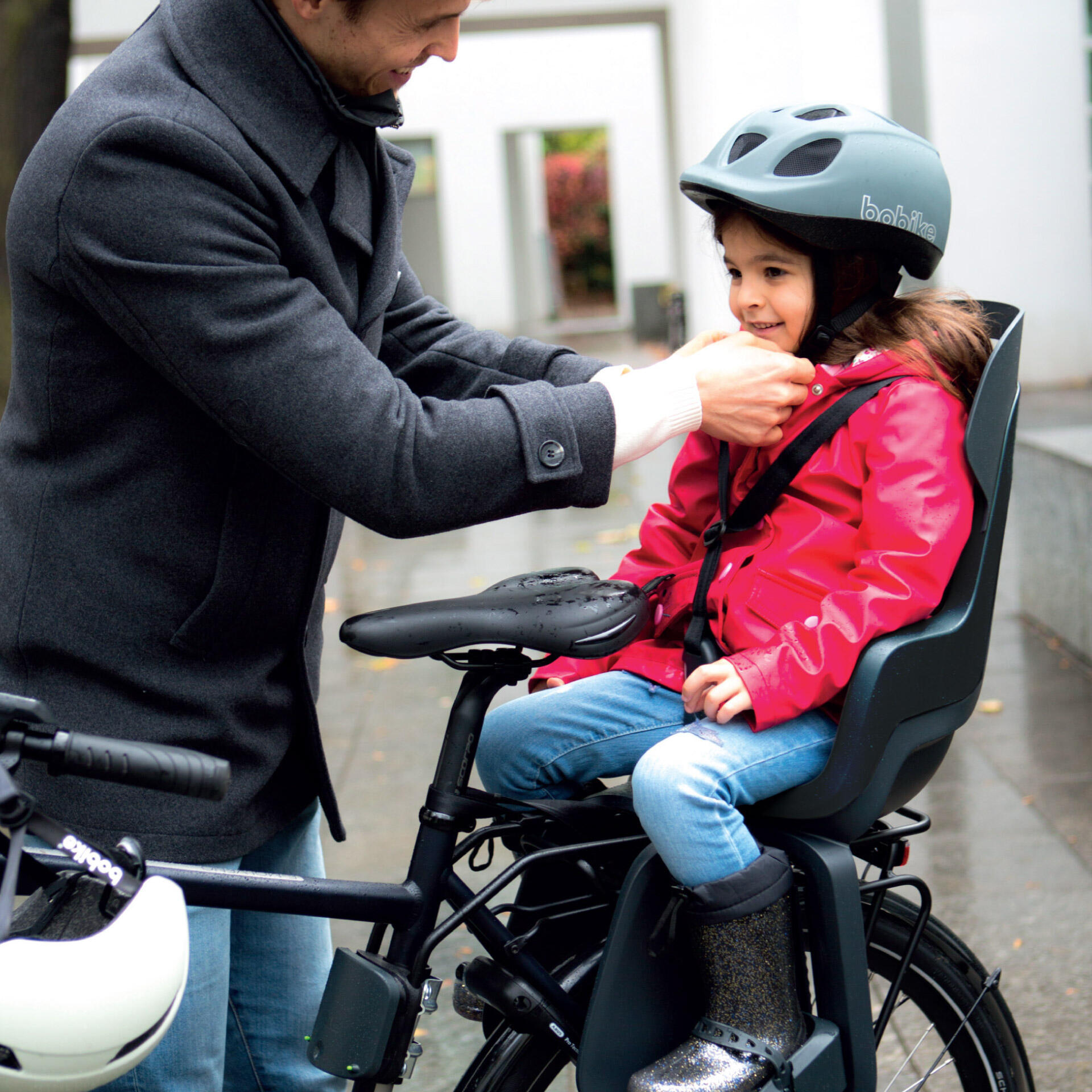 Silla Bicicleta Trasera GO Fijácion Cuadro Negra 7/8