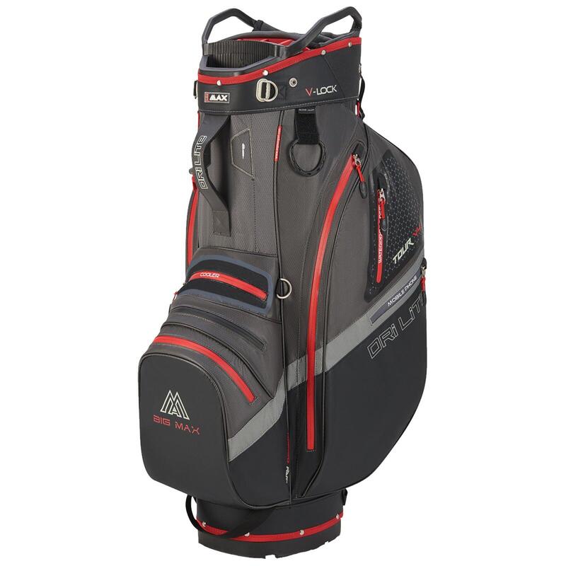Dri Lite V4 - Sac de golf imperméable - Sac chariot - Gris Rouge