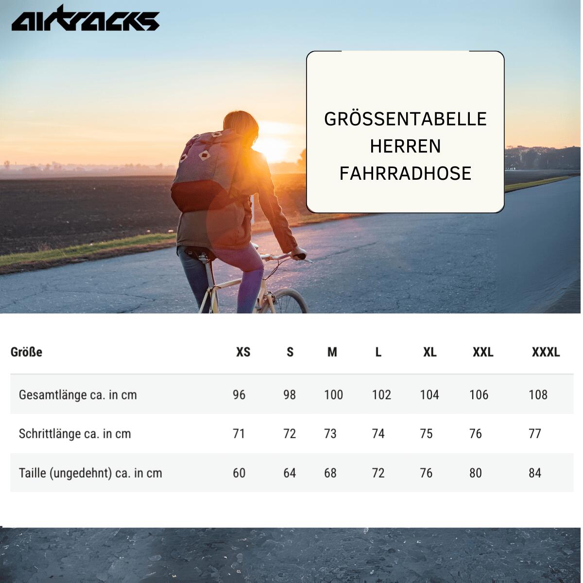 Herren Thermo Fahrradhose Lang Pro Schwarz-Blau 3/4