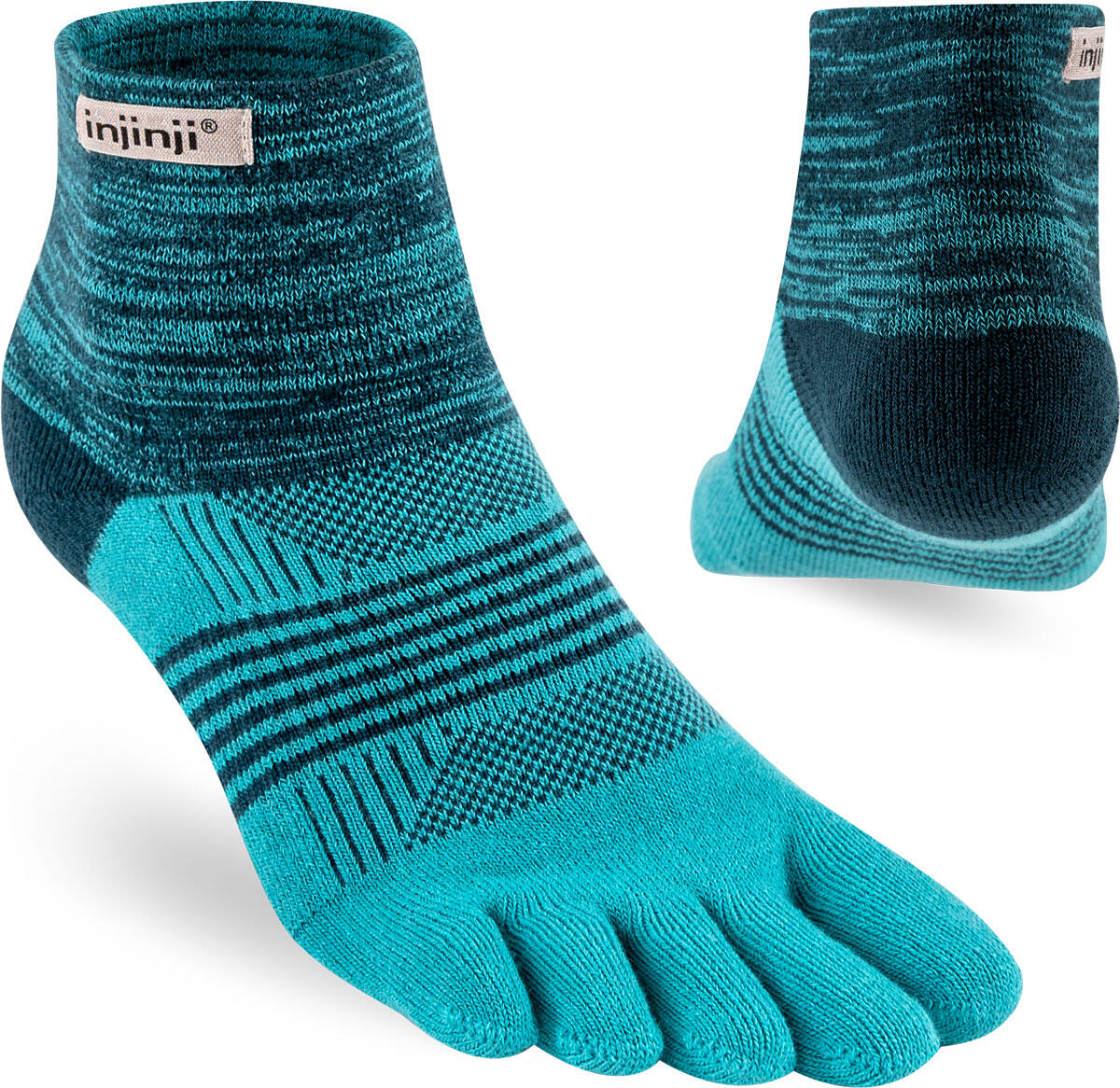 Injinji Women's Mid-Weight Trail Run Toe Socks 2/5