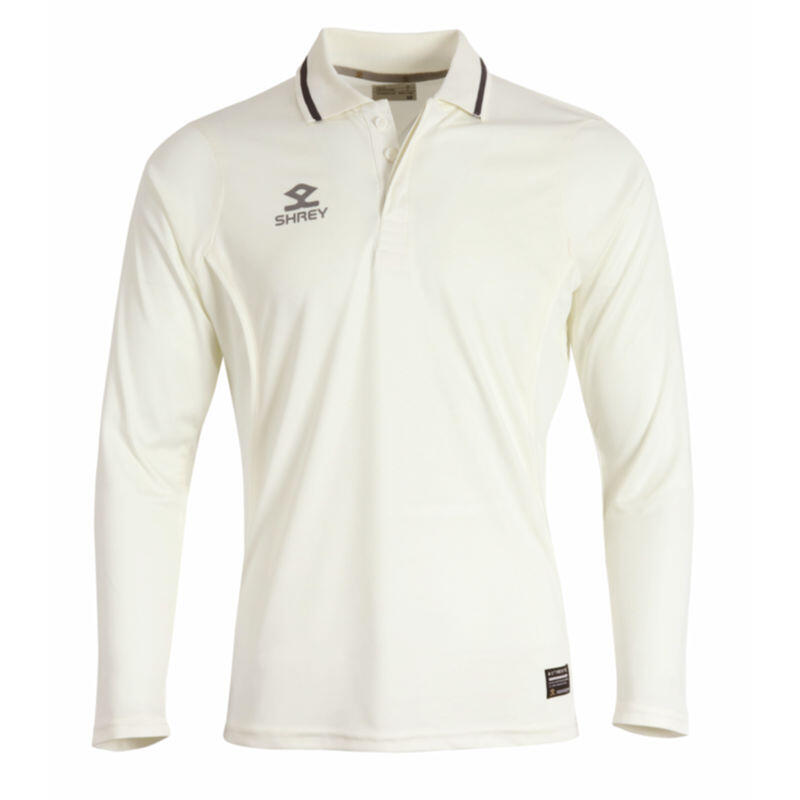 SHREY PREMIUM CRICKET SHIRT OFF WHITE LONG SLEEVE