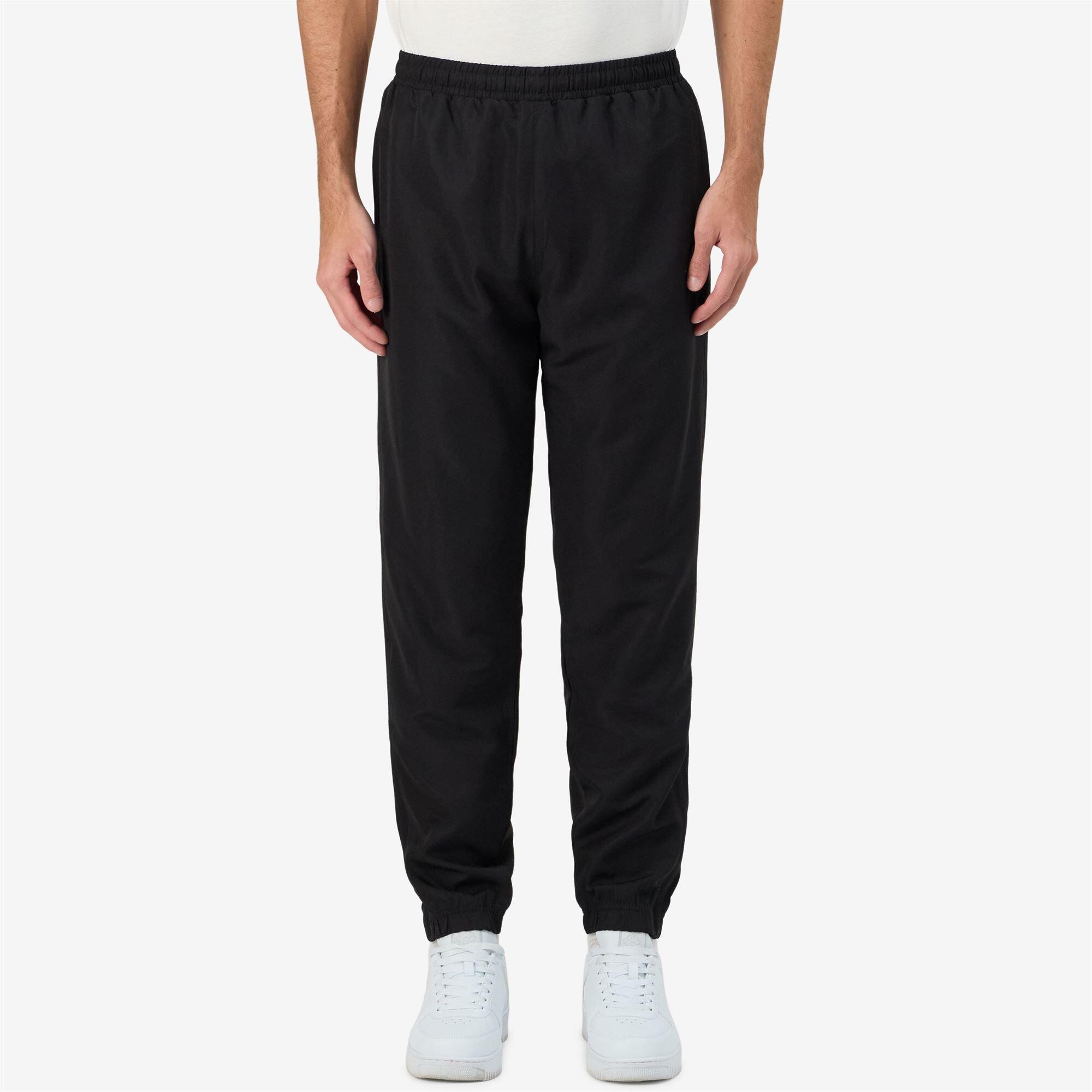 Pantaloni tuta da uomo in poliestere nero da sportivo 4/7
