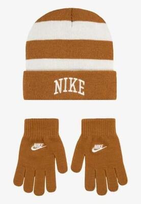 NIKE SET GUANTI E BERRETTO BIMBO BEIGE