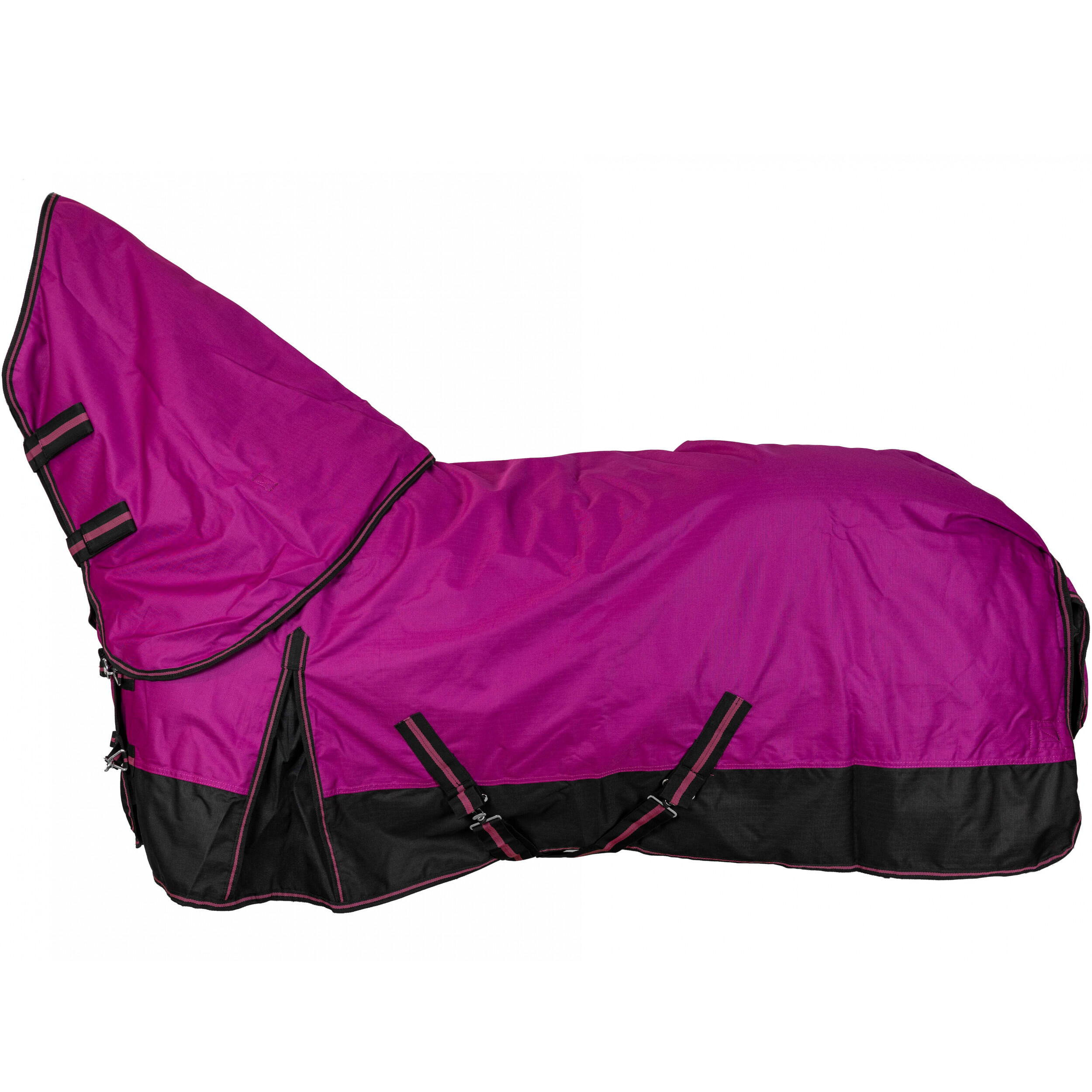 RL24 Weidedecke Full Neck Polarfleece 600D BASICLINE beere/schwarz