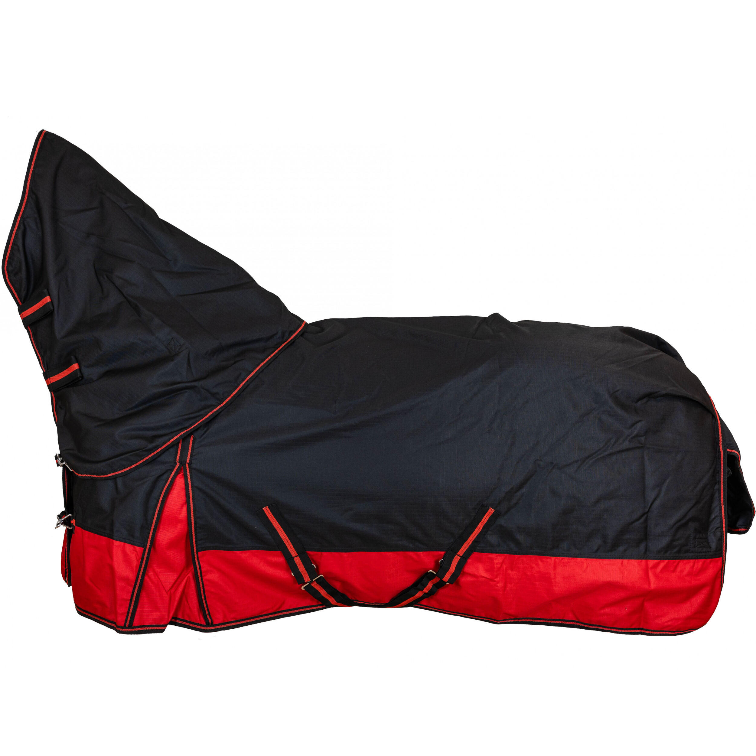 RL24 Weidedecke Full Neck Polarfleece 600D BASICLINE schwarz/rot