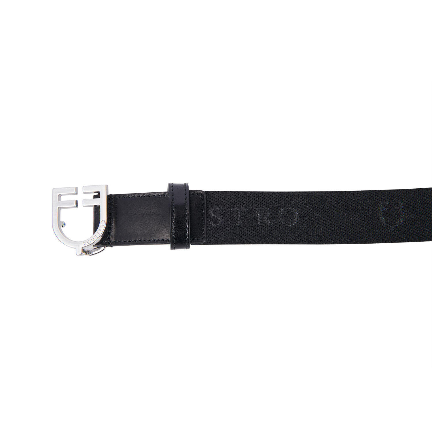 Ceinture en cuir avec élastique et lettrage femme Equestro 3/4
