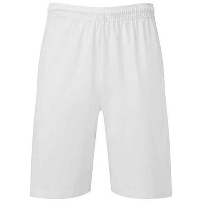 Unisex jersey shorts voor volwassenen (wit)