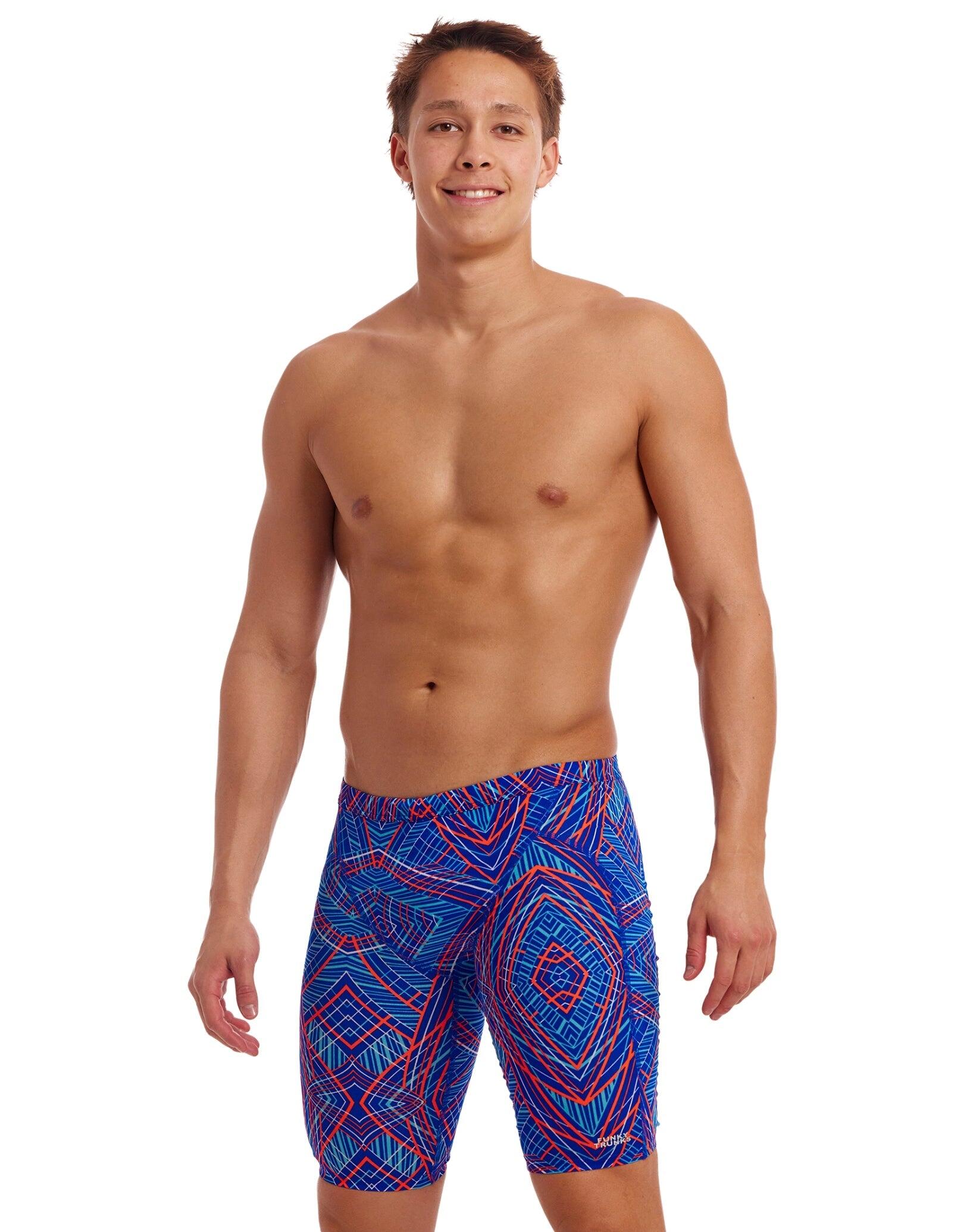 FUNKY TRUNKS Funky Trunks Frequency Swim Training Jammers - Blue/Red