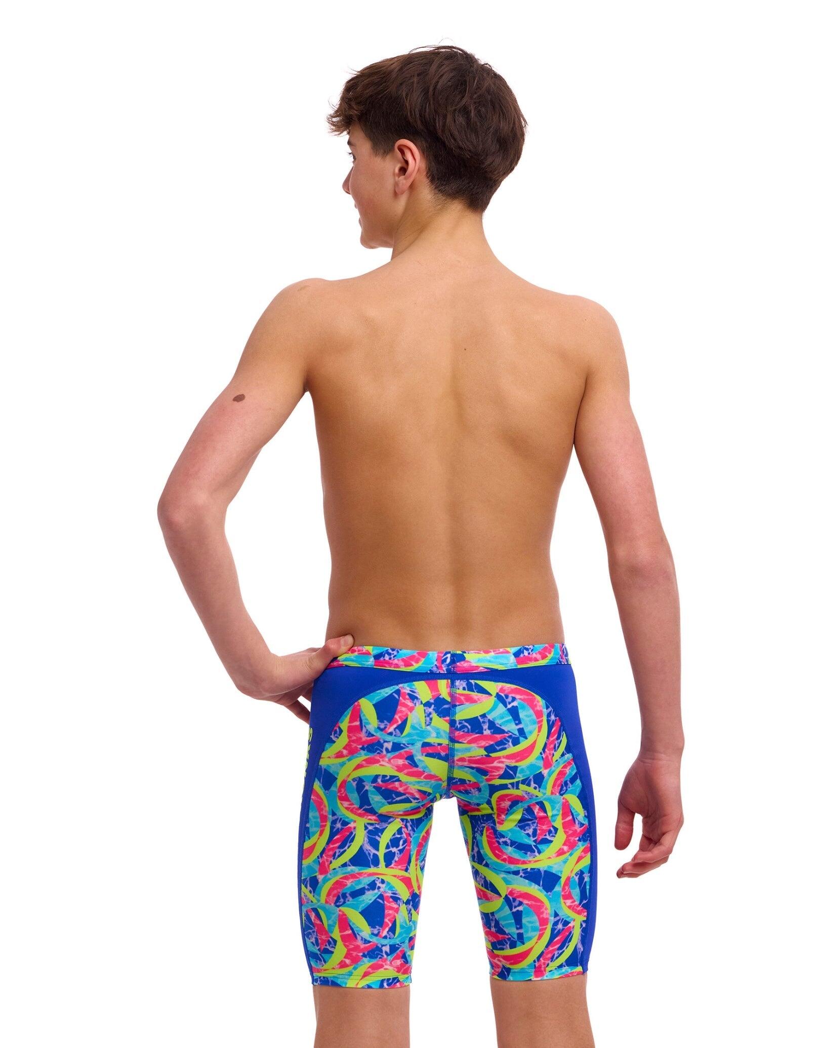 Funky Trunks Boys Choppy Waters Swim Training Jammer - Blue/Multi 2/5