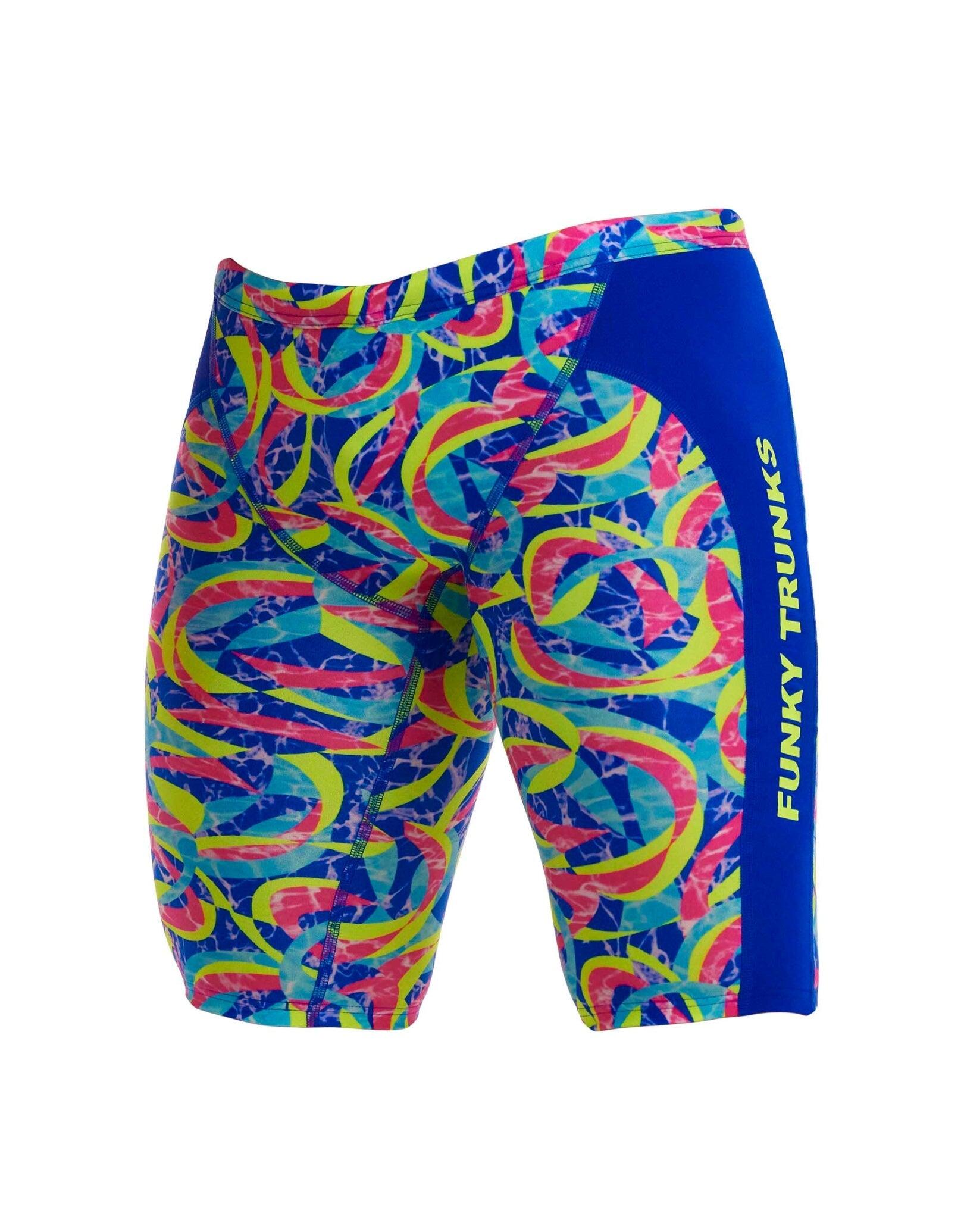 Funky Trunks Boys Choppy Waters Swim Training Jammer - Blue/Multi 4/5