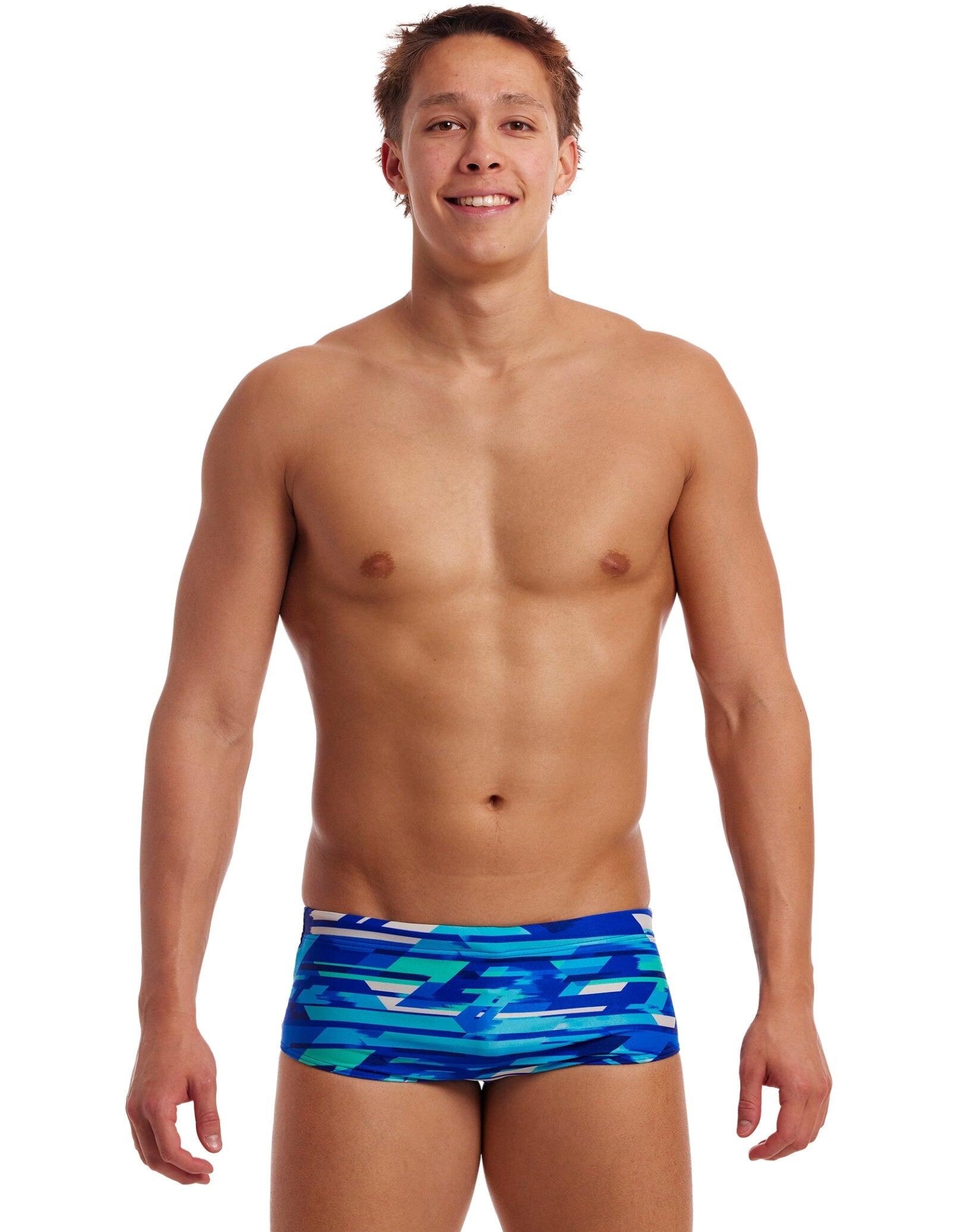 FUNKY TRUNKS Funky Trunks Pace Racer Sidewinder Swim Trunks - Blue