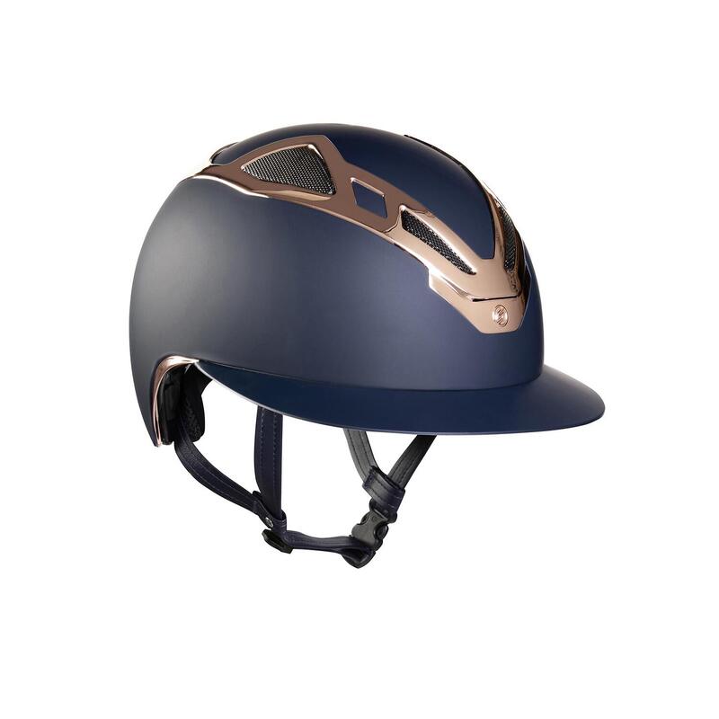 Kask damski apex chrome niebieski mat/różowe złoto