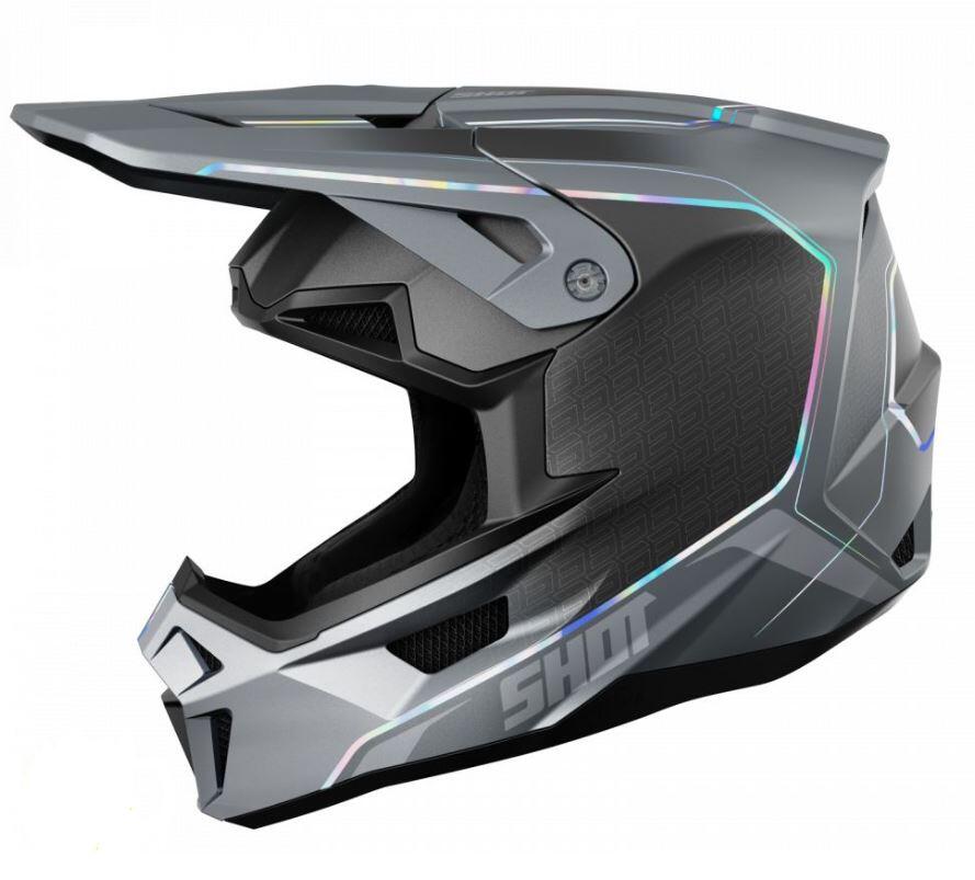 Capacete integral mtb/bmx shot lite challenger holográfico adulto