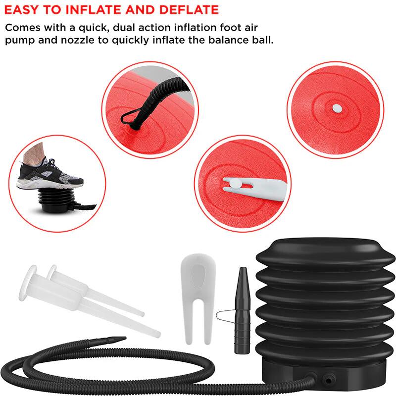 RDX B1 Minge yoga anti-alunecare gonflabilă cu pompă 45 cm