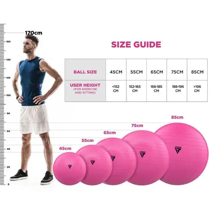 RDX B1 Minge yoga antialunecare 55 cm Roz 5/5