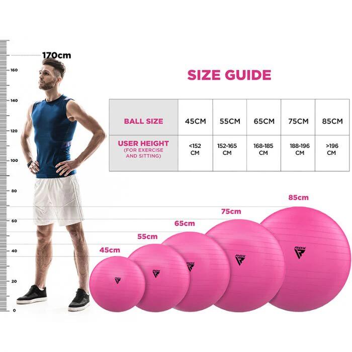 RDX B1 Minge de yoga gonflabilă anti-alunecare 45 cm Roz