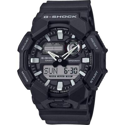 Casio analoog en digitaal horloge zwart/zwart ga-010-1aer