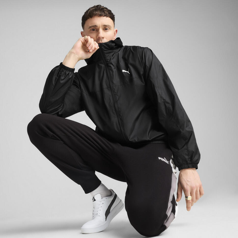 Męska Wiatrówka o standardowym kroju Essentials PUMA Black