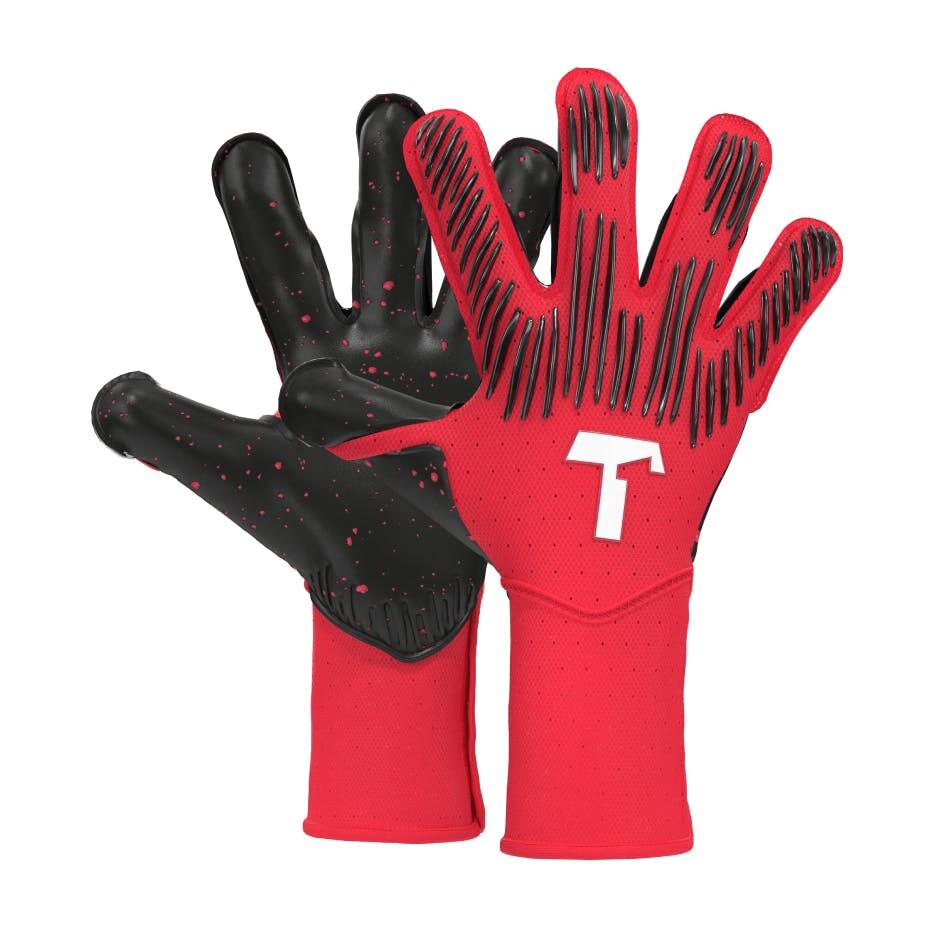 T1TAN Guanti da Portiere per Adulti Rebel 2.0 Solar Red con Protezioni per le Dita