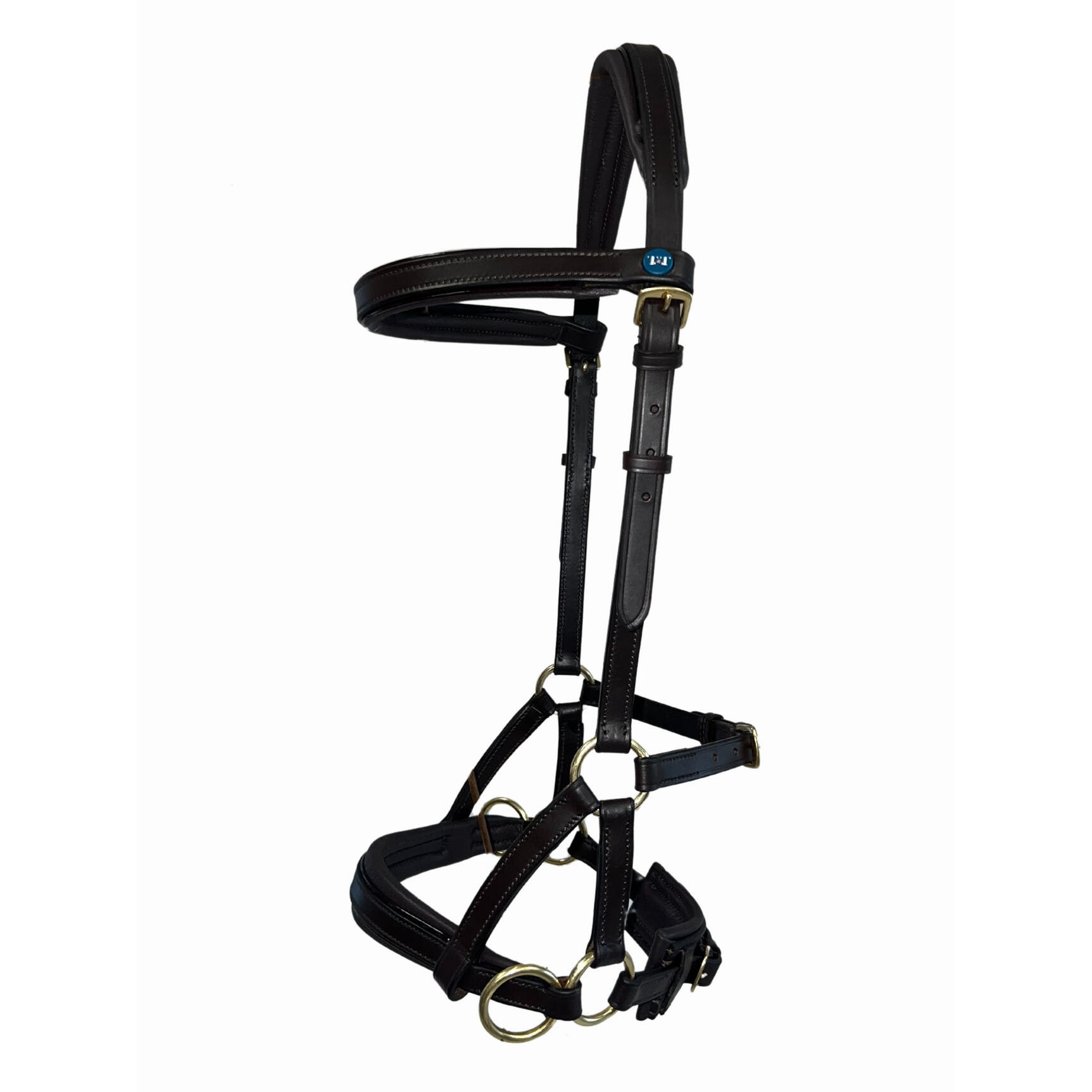 T DE T Leren stuk zonder bit voor paard T de T Sidepull