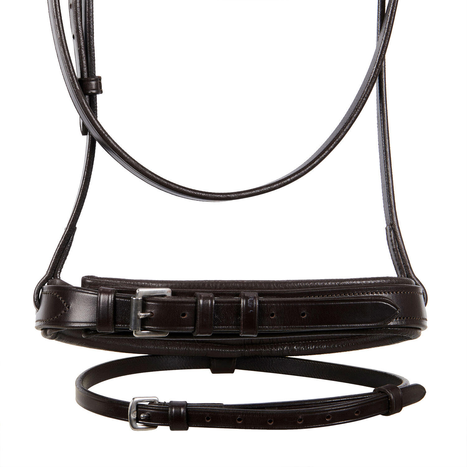 Bridons équitation pour cheval anglaise en cuir avec rênes en caoutchouc Equestr 6/7