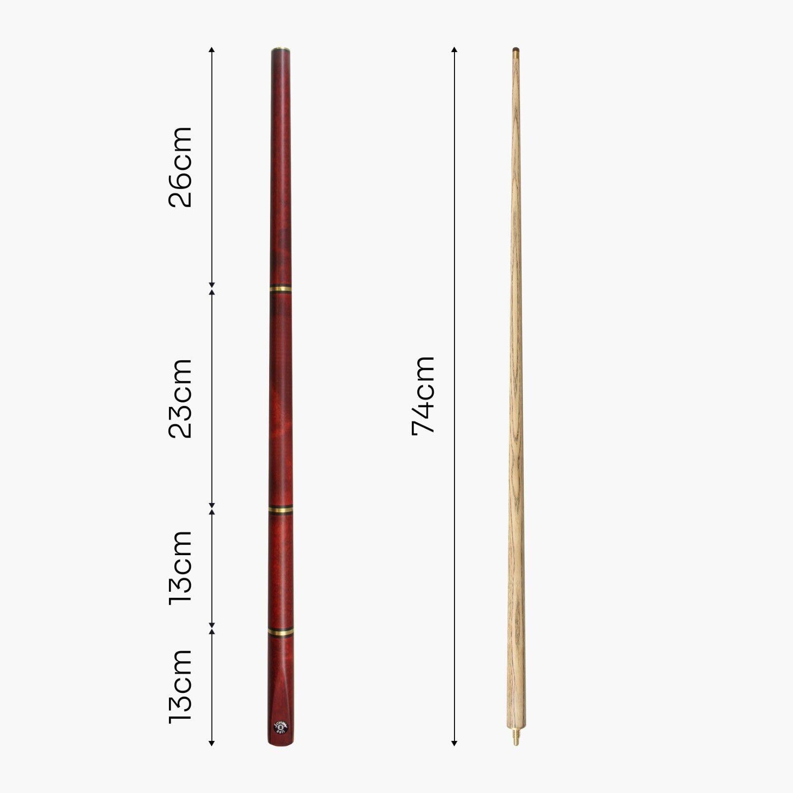 Jonny 8 Ball BURGUNDY COMBI Adjustable 5 Piece Ash Pool Snooker Cue - 9mm Tip 5/7