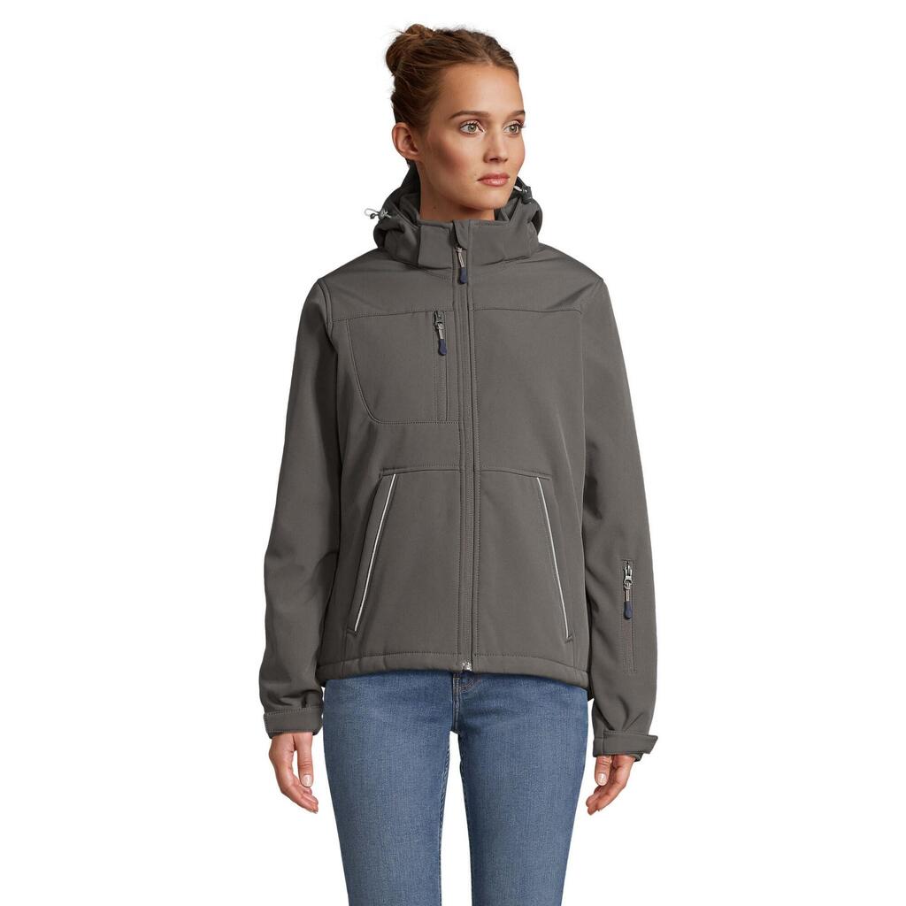 Womens/Ladies Rock Padded Soft Shell Jacket (Charcoal Grey)