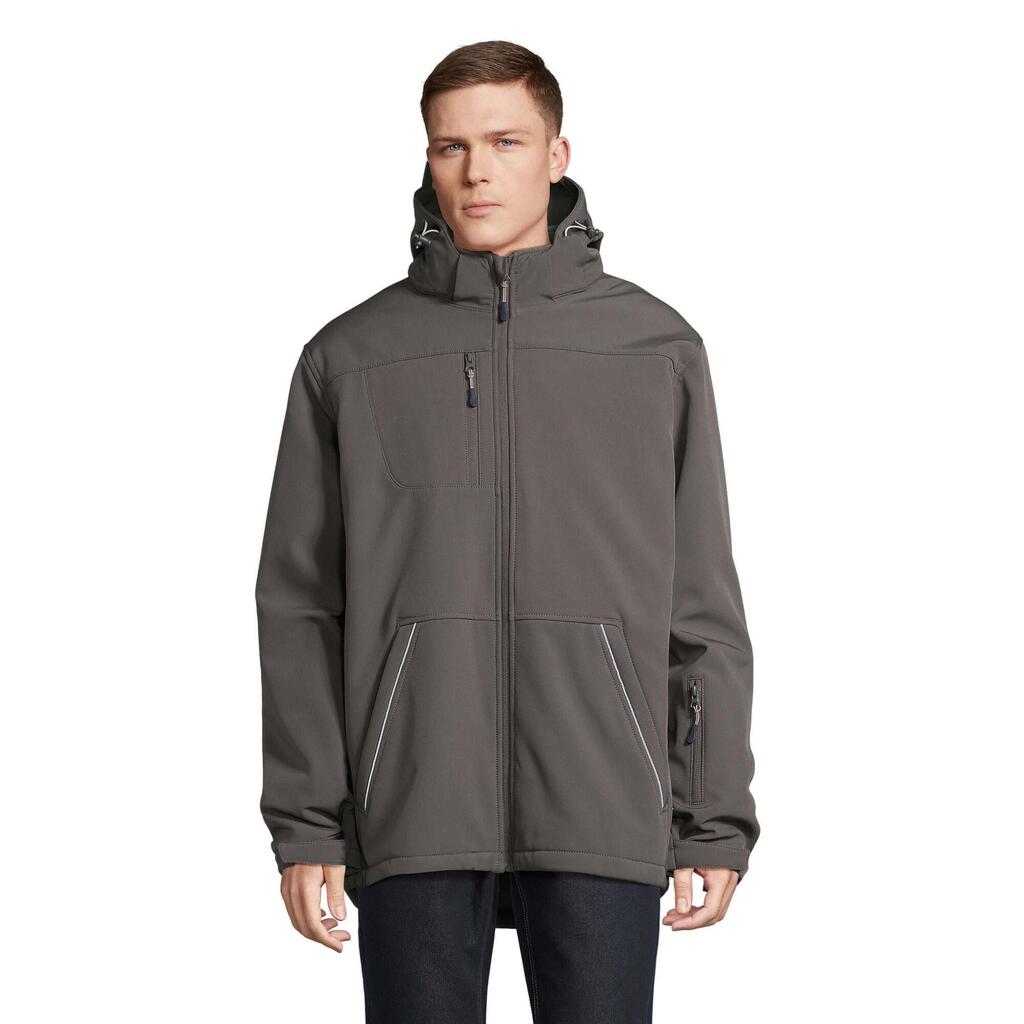 Mens Rock Padded Soft Shell Jacket (Charcoal Grey)