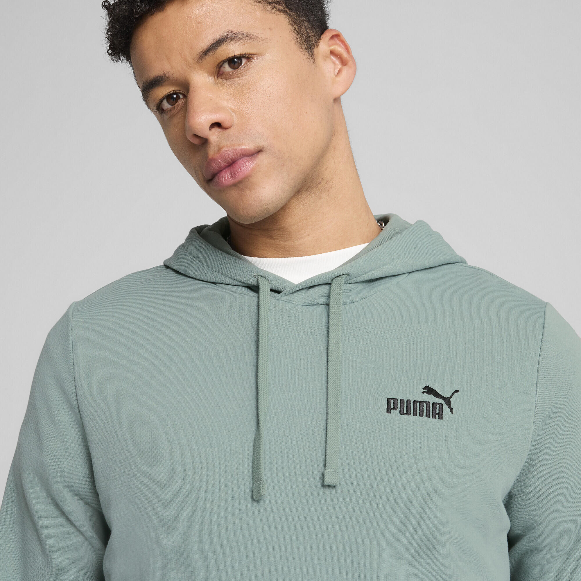 Essentials Small No. 1 Logo Hoodie Herren PUMA Green Moon 3/7