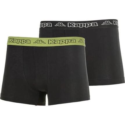 Boxers Kappa 2-pack noir et limeade, taille 2XL