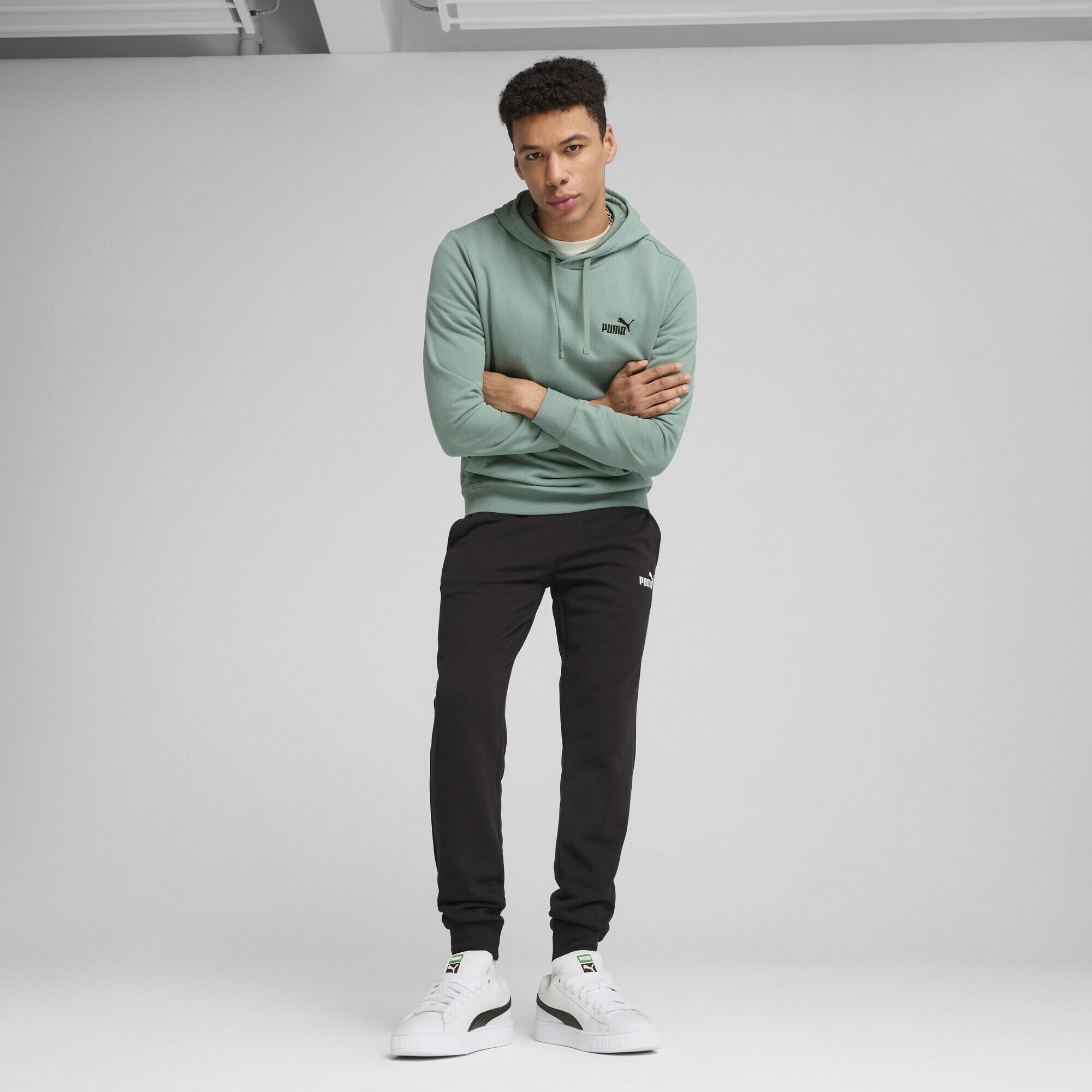 Essentials Small No. 1 Logo Hoodie Herren PUMA Green Moon 4/7