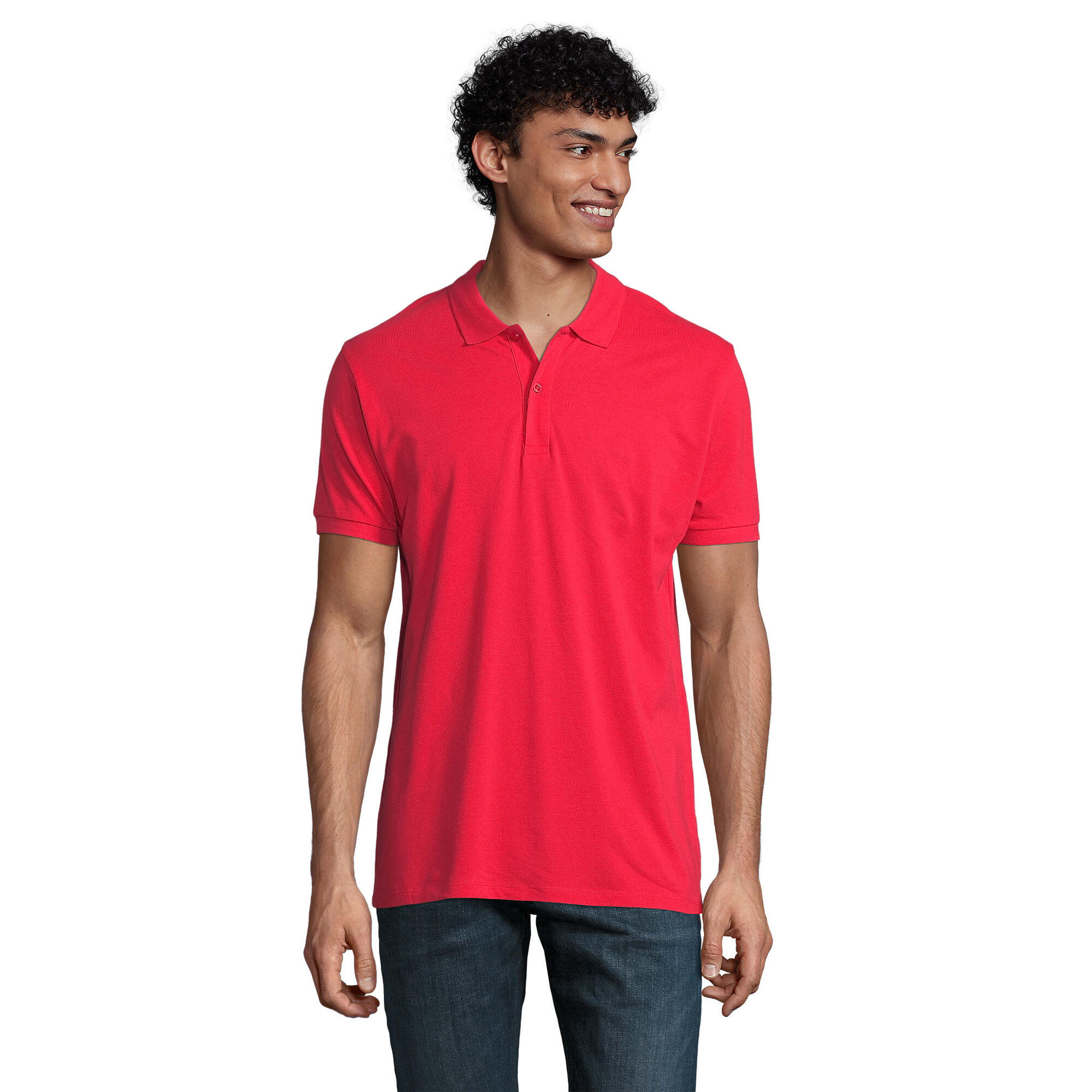 Camisola pólo para homem Planet (Vermelho) 3/4