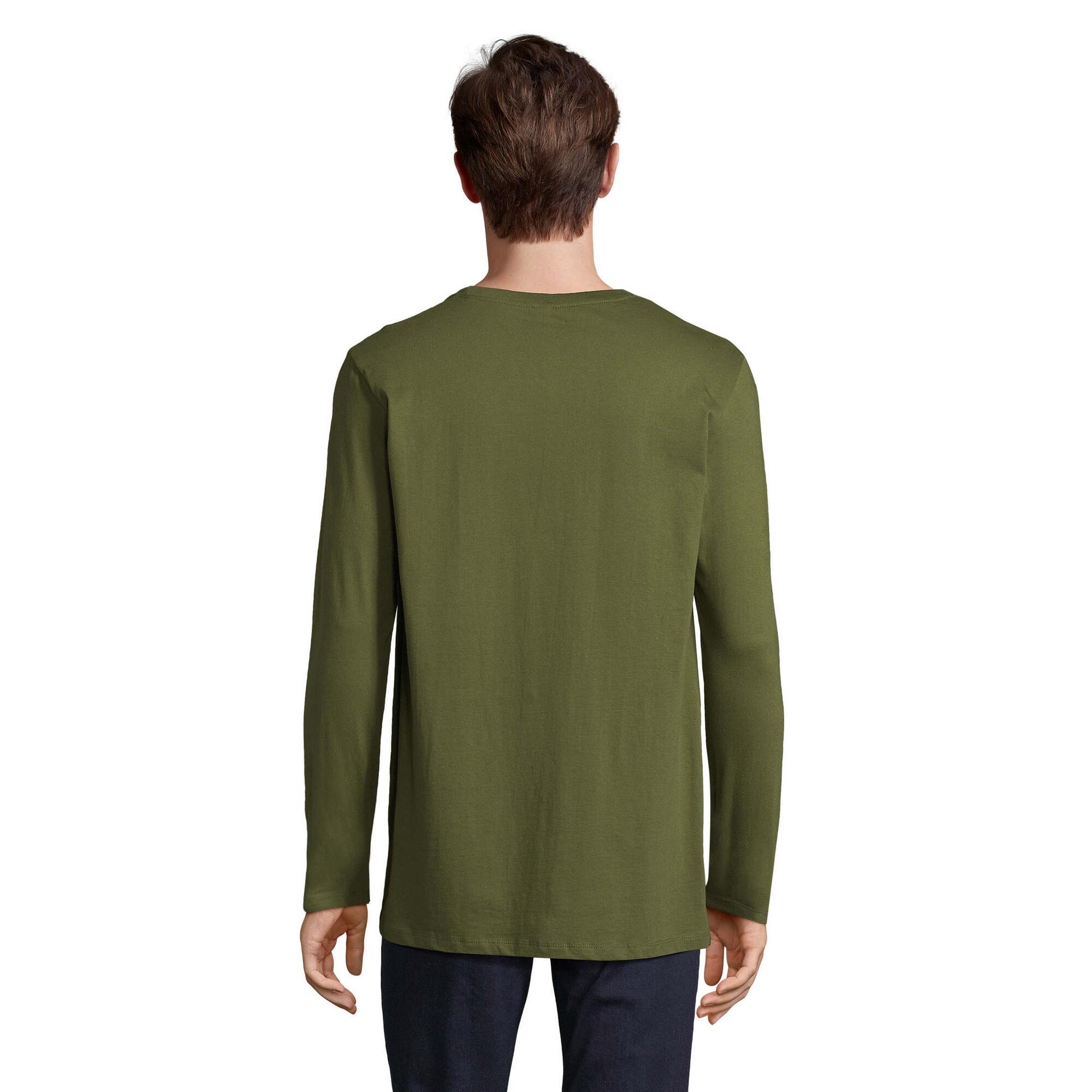 Heren Imperial Katoenen Tshirt met lange mouwen (Donkere Khaki) 2/3