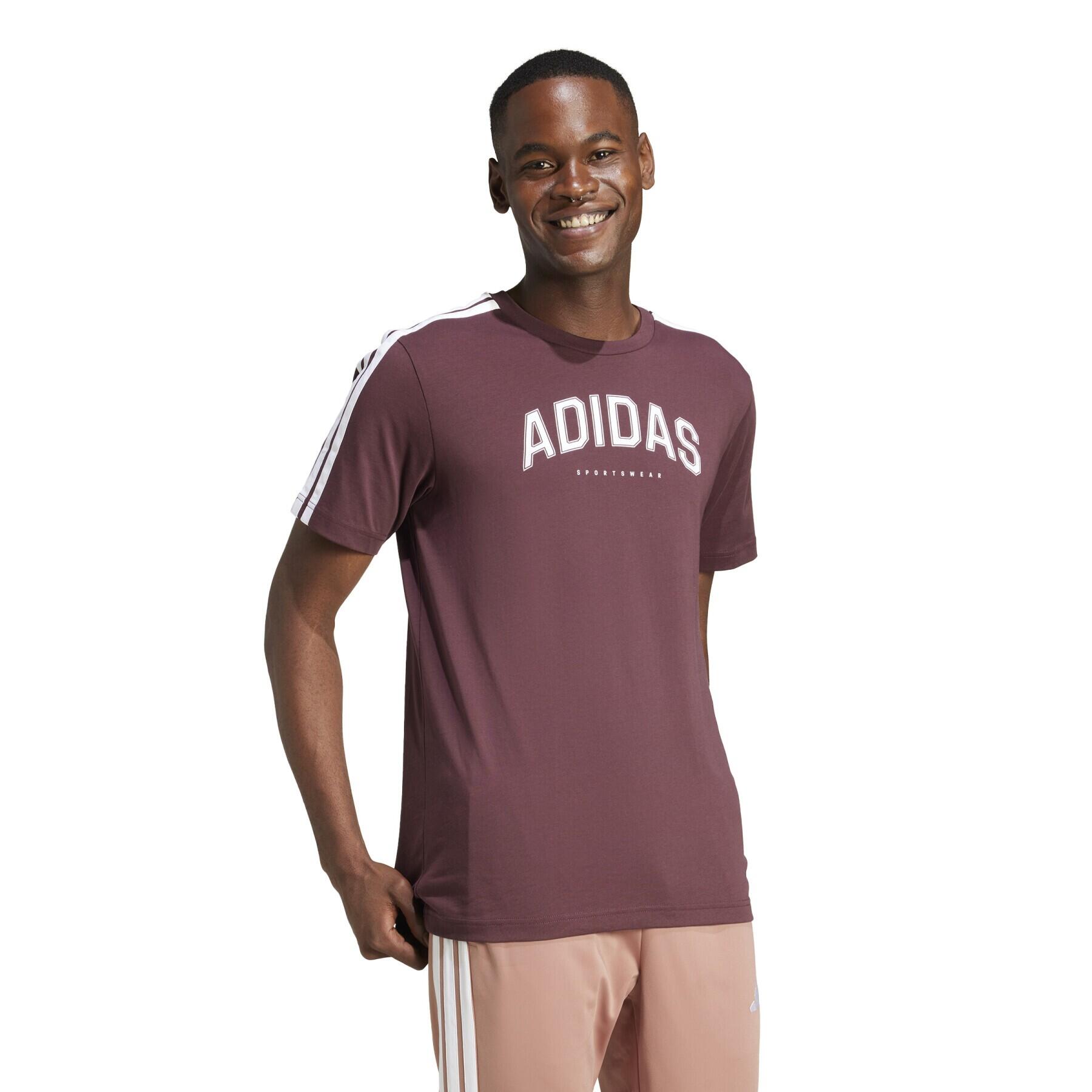 T-shirt uomo adidas codes collegiate linear graphic- bordeaux 4/6