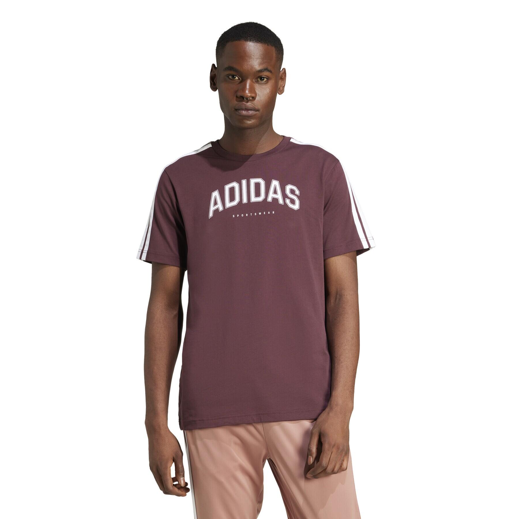T-shirt uomo adidas codes collegiate linear graphic- bordeaux 3/6