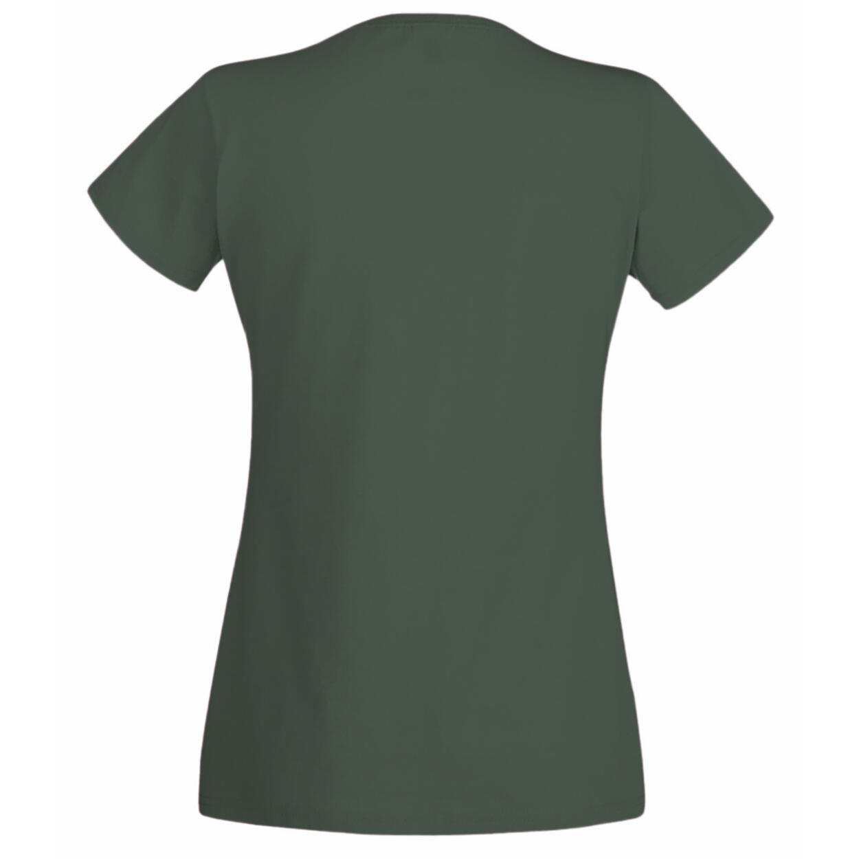 Value Fitted Kurzarm Freizeit TShirt Damen Dunkelgrün 2/2