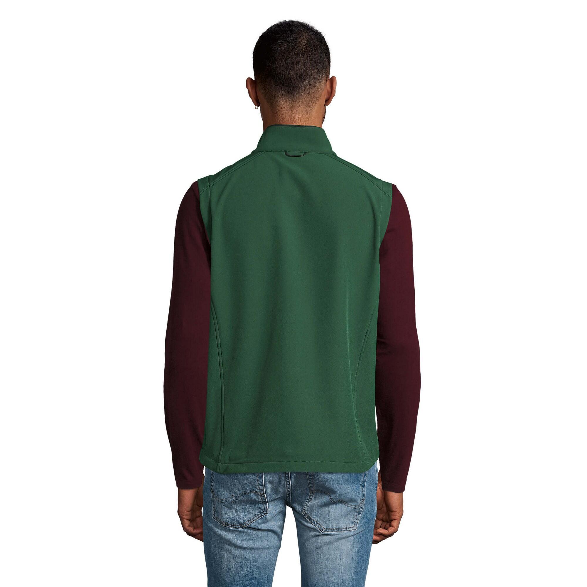 Colete sem mangas Rallye Softshell para homem (Verde Garrafa) 2/3