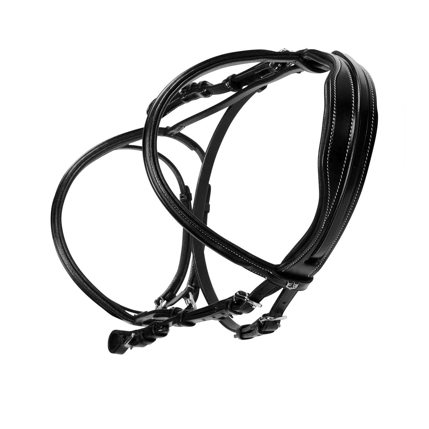 Bridons équitation pour cheval anglais en cuir Equestro 3/7